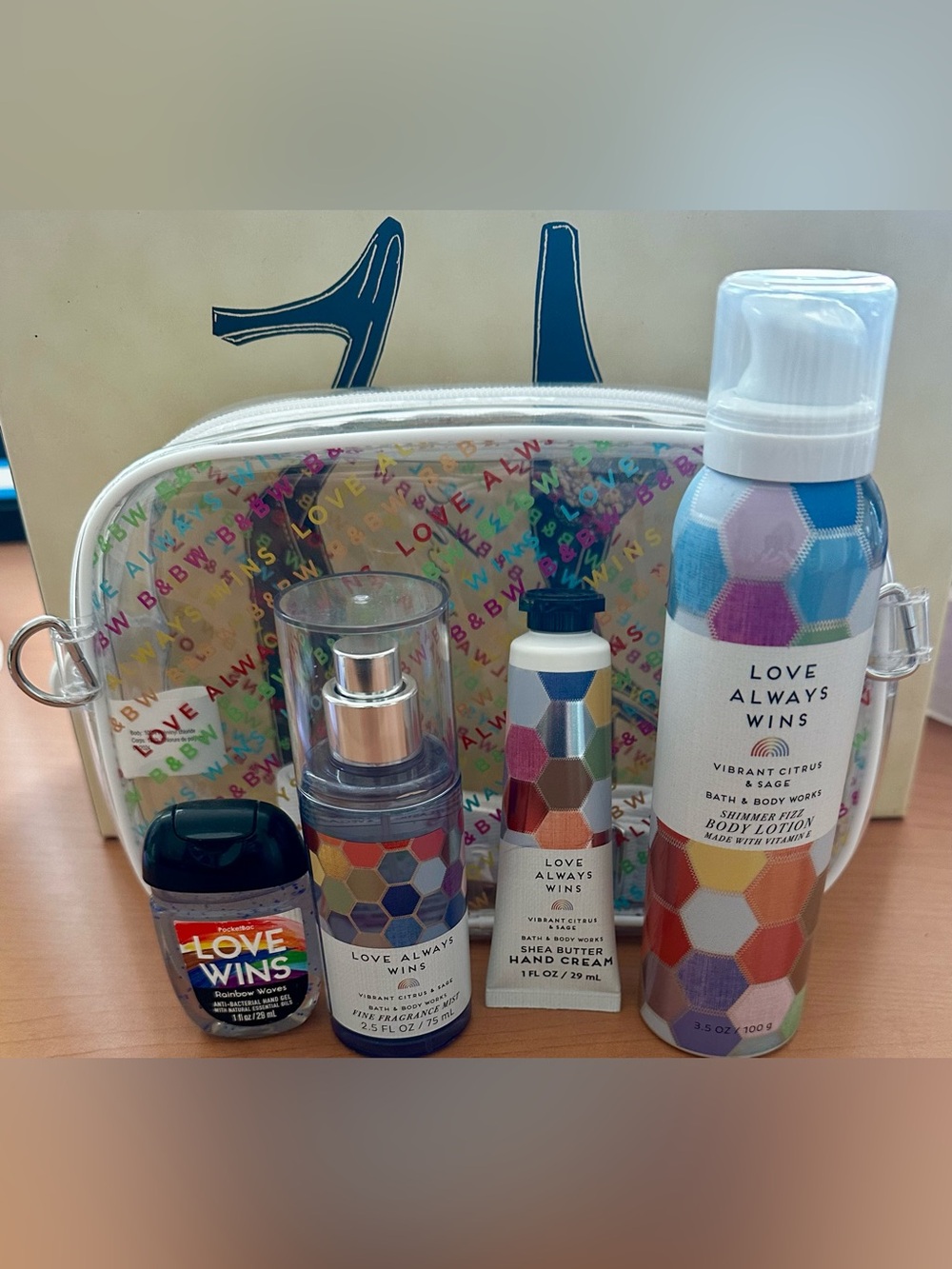 Bath & Body Works Love Always Wins Set With Clear Travel Case